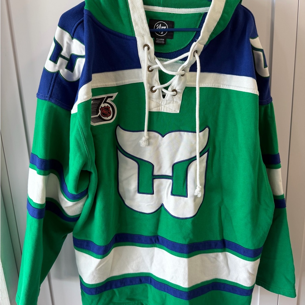 47 Green and Blue Hockey Sweater